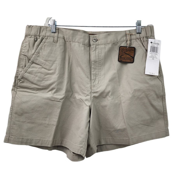New NWT Columbia River Lodge Montauk‎ Hike Shorts XL In Fossil - Picture 1 of 7